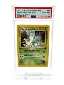 PSA 10 Pokemon Giovanni's Nidorina #44 - 1st Edition Gym Challenge - Image 1