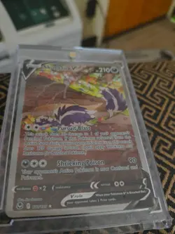 2022 Pokemon Silver Tempest Skuntank V Alt Art #181 PSA 9 🔥 Mint Alternate Art - Image 1