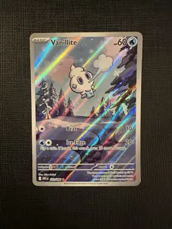 Vanillite 111/086 IR Pokemon TCG White Flare Illustration Rare Holo English NM - Image 1