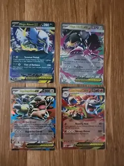 Lot Of 4 Doubke Rare Pokemon Cards English Mrga Evolutions NM - Image 1