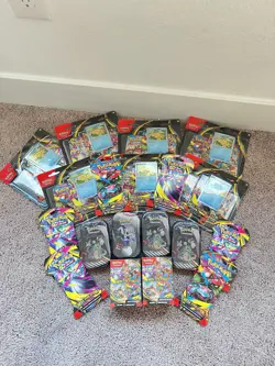 Pokemon Mega Evolutions 3Pack Blister 7x, BW/WF Tins + 4 Booster Pks + 2 Bundles - Image 1