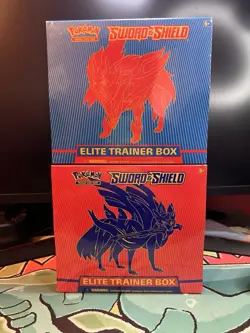 Pokemon Sword and Shield Base Set X2 ETB Elite Trainer Box - Factory Sealed - Image 1