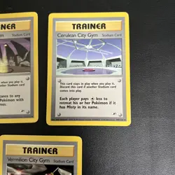 Pokemon Stadium Card Lot: Pewter + Vermilion + Cerulean City Gyms 3 Cards Total - Image 3