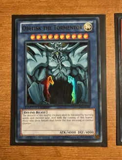 Yu-Gi-Oh Egyptian God Card Set- Obelisk, Slifer, & Winged Dragon Of Ra (YGLD) - Image 3
