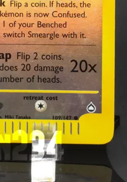 Pokemon TCG Card - Smeargle 109/147 Aquapolis Reverse Holo Common - Image 5