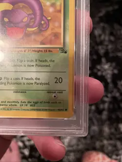 1999 Ekans 46/62 1st Edition NM-LP English Pokemon Fossil Non-Holo Card PSA 10 - Image 3