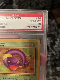 1999 Ekans 46/62 1st Edition NM-LP English Pokemon Fossil Non-Holo Card PSA 10 - Image 4