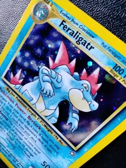 Pokemon TCG Feraligatr Neo Genesis Holo Unlimited Rare Card 4/111 - Excellent - Image 2