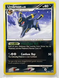 Umbreon 32/100 Rare Non Holo Pokemon Card 2008 Majestic Dawn LP - Image 1