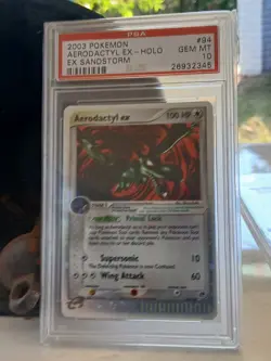 Pokemon Card Ex Sandstorm #94 Aerodactyl EX PSA 10 GEM MINT 2003 - Image 4