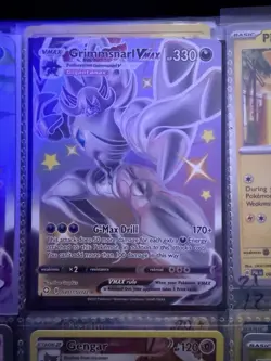 Pokemon TCG Grimmsnarl VMAX Holo Shiny Rare Card Shining Fates SV117 SV122 - Image 3