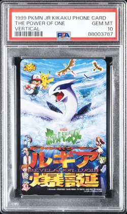 1999 POKEMON CENTER PHONE CARD VERTICAL THE POWER OF ONE PSA 10 - Image 1