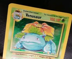 Venusaur Base Set Holo 15/102 Rare 1999 Pokemon Card Wizards WOTC - Heavy Play - Image 2