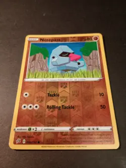 Pokemon Rebel Clash Nosepass Reverse Holo Common Card 096/192 NM - Image 1