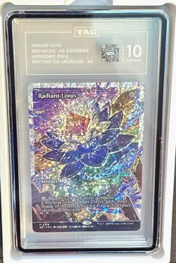2025 MTG AETHERDRIFT SC-FRACTURE FOIL #416 RADIANT LOTUS TAG GEM MT 10 LOW POP!! - Image 3
