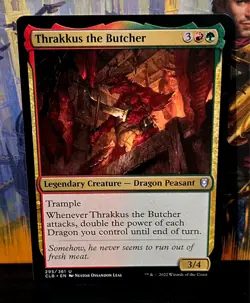 magic the gathering - Thrakkus the Butcher - Legendary Creature - Dragon - UC - Image 1