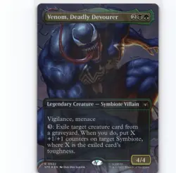 Venom, Deadly Devourer (Borderless) Foil R Marvel's Spider-Man: Eternal-Legal 22 - Image 1