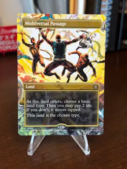 MTG Multiversal Passage 206 Rare Borderless Land Marvel Spider-Man Non Foil - Image 1