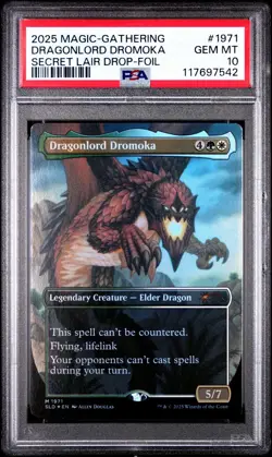 Dragonlord Dromoka Borderless FOIL MTG Secret Lair (1971) PSA 10 Gem - Image 1