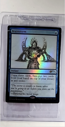 2020 MTG Magic The Gathering SLD Sealed Secret Lair Sketch Foil #582 Brainstorm - Image 1