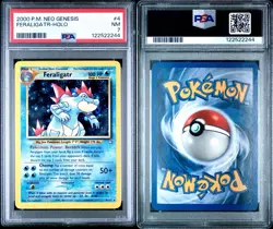 2000 POKEMON NEO GENESIS #4 FERALIGATR-HOLO PSA 7 - Image 1