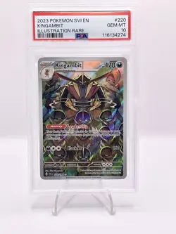 PSA 10 Kingambit 220/198 Scarlet & Violet Base Set Pokemon Illustration Rare - Image 1