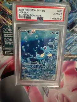 HORSEA ILLUSTRATION RARE 2024 POKEMON SV SHROUDED FABLE #067 PSA 10 GEM MINT - Image 1