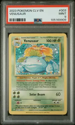 2023 POKEMON CLV CLASSIC VENUSAUR & LUGIA EX DECK #003 VENUSAUR PSA 9 - Image 1