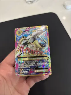 Mega Blastoise EX 102/108 Full Art Ultra Rare 2016 XY Evolutions Pokemon Card - Image 5