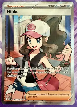 Hilda 164/086 Full Art Ultra Rare - Pokemon TCG White Flare (Pack Fresh) NM+/M - Image 1