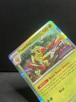 Thwackey 115 Prerelease Staff 115 Scarlet & Violet Promo Holo Pokemon Card - Image 4