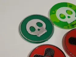 Pokemon TCG Accessories Lot Coins Status Sleeves Damage Dice Burn Poison Markers - Image 5