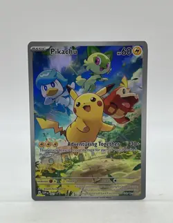 Pokemon TCG Scarlet & Violet Paldea Evolved Black Star Promo Pikachu #027 Holo - Image 1