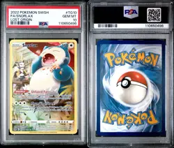 Pokemon Lost Origin SNORLAX Full Art SWSH Trainer Gallery HOLO TG10 ~ PSA 10 - Image 1