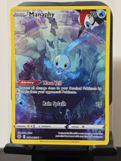 Pokemon TCG MANAPHY Crown Zenith Galarian Gallery GG06/GG70 Ultra Rare 2023 - Image 1