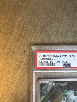 2025 POKEMON WHITE FLARE EN FERROSEED ILLUSTRATION RARE #148 💎 PSA 9 - Image 3