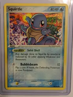2006 Pokemon EX Crystal Guardians #64 Squirtle, 2006, C, NF/H, cd4 Great Artwork - Image 3