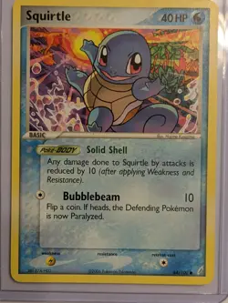 2006 Pokemon EX Crystal Guardians #64 Squirtle, 2006, C, NF/H, cd4 Great Artwork - Image 4
