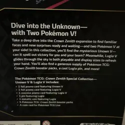 Pokemon Crown Zenith Unown V & Lugia V Special Collection Sealed - Image 5
