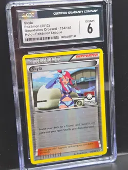Skyla Pokemon 2012 Boundaries Crossed 134/149 Holo Pokemon League CGC 6 Trainer - Image 3
