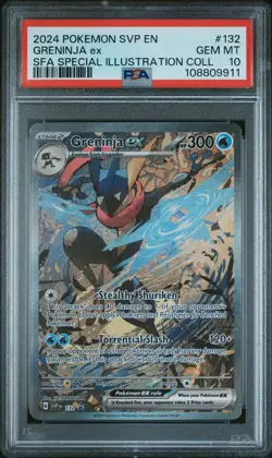2024 POKEMON SVP EN-SV BLACK STAR PROMO #132 GRENINJA EX PSA 10 - Image 1