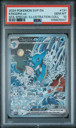 2024 POKEMON SVP EN-SV BLACK STAR PROMO #131 KINGDRA EX PSA 10 - Image 1