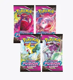 Sealed Fusion Strike Pokemon TCG Booster Pack COMPLETE ART SET - 4 Packs - Image 1