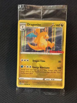 Pokemon TCG Dragonite 131/195 Rare Silver Tempest GameStop Stamped Promo SEALED - Image 1