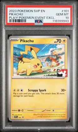 2023 POKEMON SVP EN-SV BLACK STAR PROMO #101 PIKACHU PSA 10 - Image 1