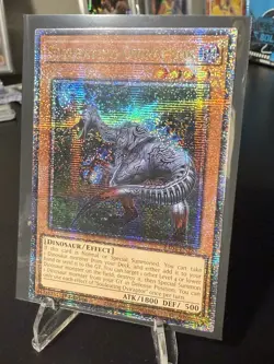 Yu-Gi-Oh Souleating Oviraptor Quarter Century Secret Rare Card RA04-EN288 - Image 1