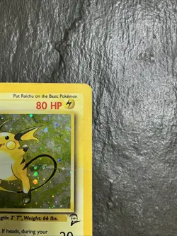 RAICHU Base Set 2 POKEMON Holo Foil 2000 Stage 1 Trading Card 16/130 HP - Image 3