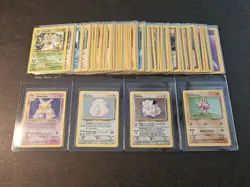 1999 Pokemon Unlimited 86 Card Set Lot with 4 Holo's - Alakazam, Chansey +++ - Image 1