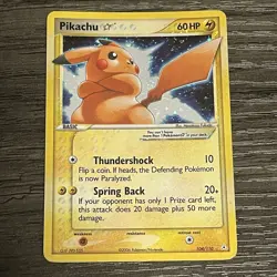 Pokemon Gold Star Pikachu Holon Phantoms 104/110 Holo Card Moderately Played MP - Image 1