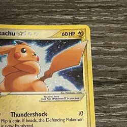 Pokemon Gold Star Pikachu Holon Phantoms 104/110 Holo Card Moderately Played MP - Image 4